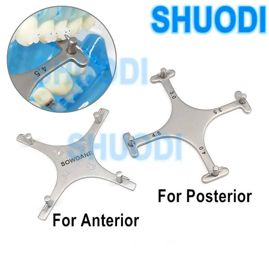 Orthodontic Bracket Positioning Gauge with lead points Cross Type High precision For Anterior and Posterior
