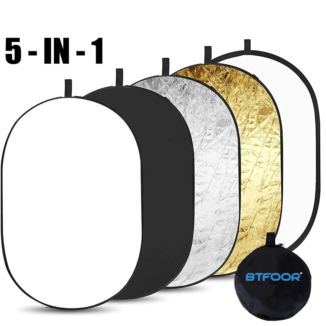 5in1 Oval Reflector - Backdrop for Photography