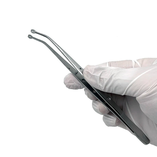 Suturing Tweezer - Dental Surgical Suture Tweezer Tip With Hole Operation Stitching Tweezer Suture Corn Tweezers Dressing Forceps Serrated Tip