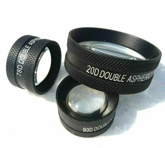 Fundus Double Aspheric Lens SET (20D,78D,90D)