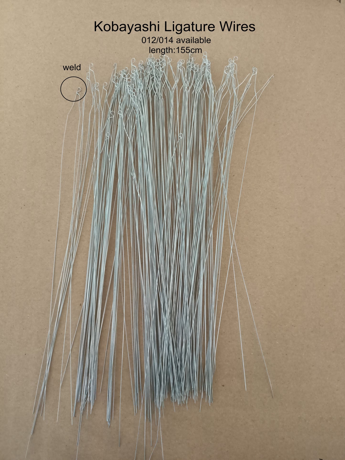 100Pieces Dental Orthodontic Kobayashi Ligature Wire S.S Long Short Twisted 012" 014"