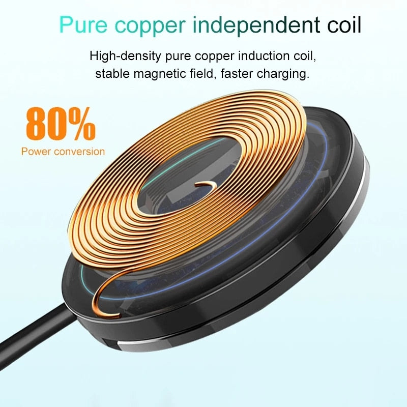 15W For Magsafe Magnetic Wireless Charger Fast Charging For iPhone 13 Pro Max 12 Mini 11 X XS MAX For Samsung Accessories