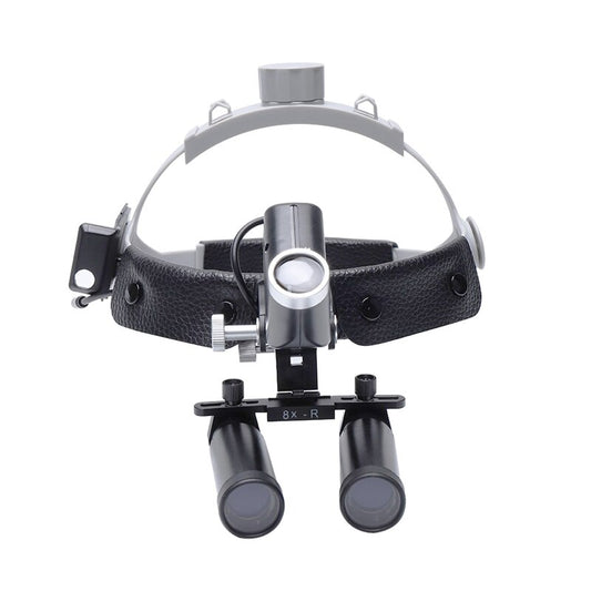 4X 5X 6X 8X High Power Dental Loupe Surgical Medical Binocular Magnifying Glasses 5W High Spot Adjustable Medical Headlight