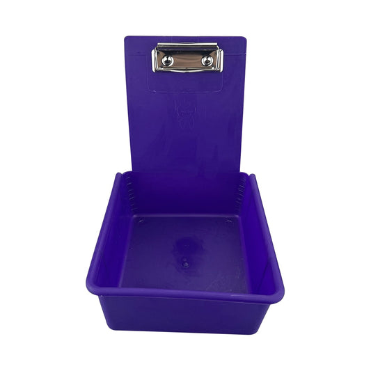 Dental Lab Work Pans Durable Work Tray Box Storage Case With Metal Clip Holder for Dental Laboratory Clinic Dentist Tools