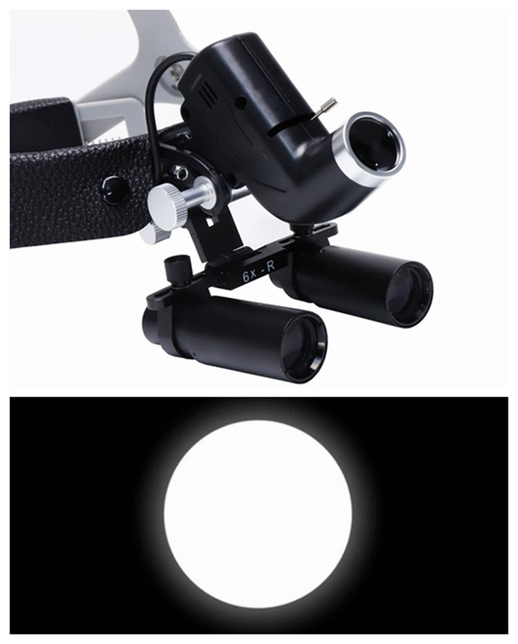 4X 5X 6X 8X High Power Dental Loupe Surgical Medical Binocular Magnifying Glasses 5W High Spot Adjustable Medical Headlight