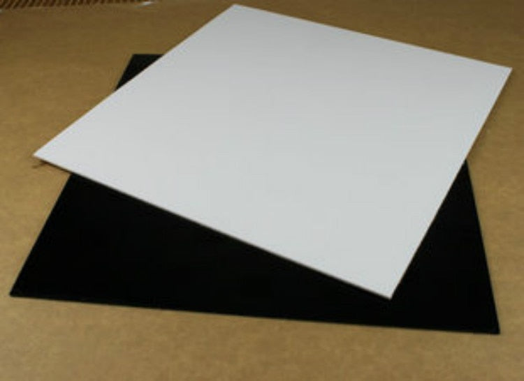 Reflective Black & White Acrylic Board