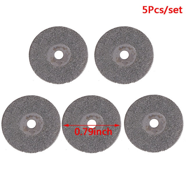 5pcs Double Sided Diamond Discs & Mandrel (IPR/ Ceramic)