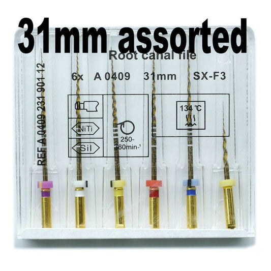 25mm nickel titainium Dental root canal file gold