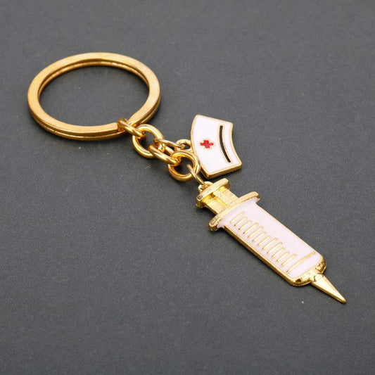 Syringe Stethoscope Keychains
