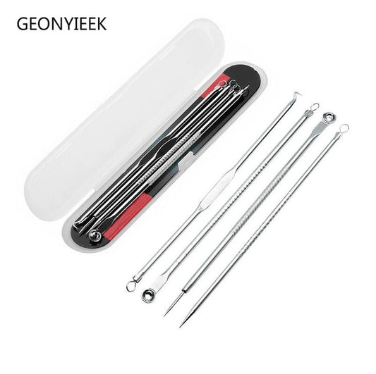 Rose Gold 4pcs/set Blackhead Comedone Acne Pimple Belmish Extractor / Blackhead Remover FREE GLOBAL DELIVERY