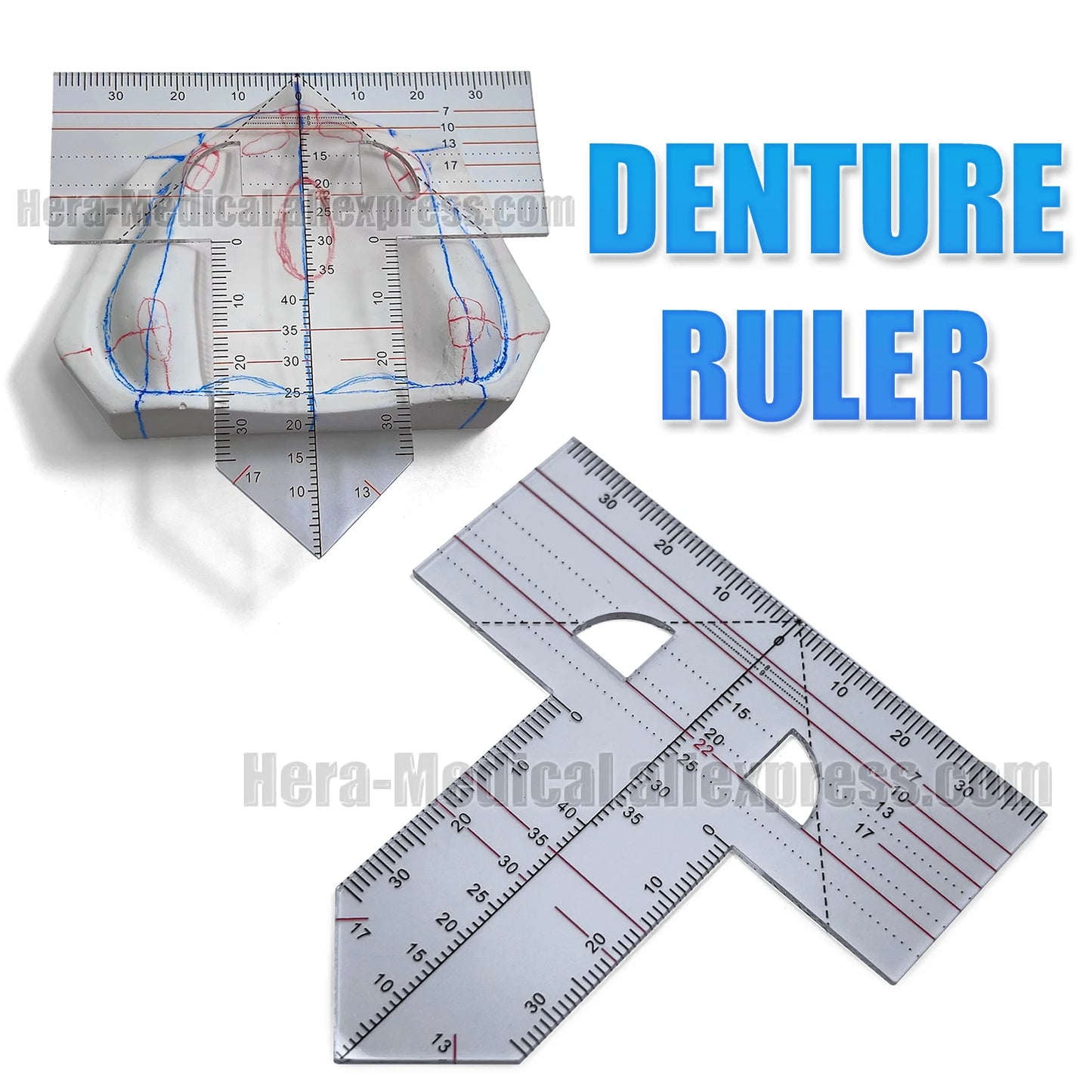 New Dental Denture Ruler T-scale Drawing And Alignment Examination Ort ...