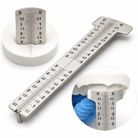 Dental Papilla Gauge Papillameter Stainless Steel Measuring Lip Ruler Dental Lab Tools