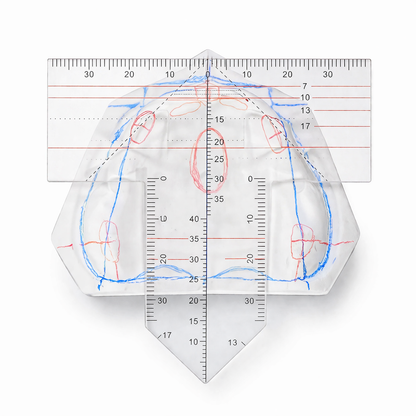 New Dental Denture Ruler T-scale Drawing And Alignment Examination Orthodontic Symmetry Measurements Multifunctional
