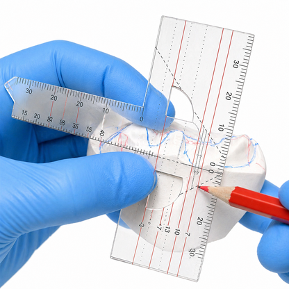 New Dental Denture Ruler T-scale Drawing And Alignment Examination Orthodontic Symmetry Measurements Multifunctional