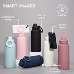 dRing - Magnetic Phone Holder Insulated Cup Stainless Steel Water Bottle 1L /33.8 oz