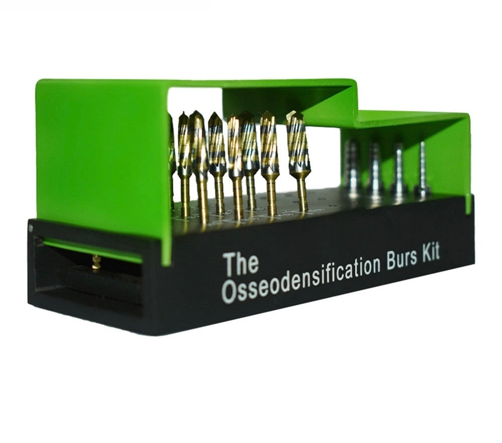 17 Pcs/set Dental Osseodensification Bur Drills Dental Implant Green Kit Surgical