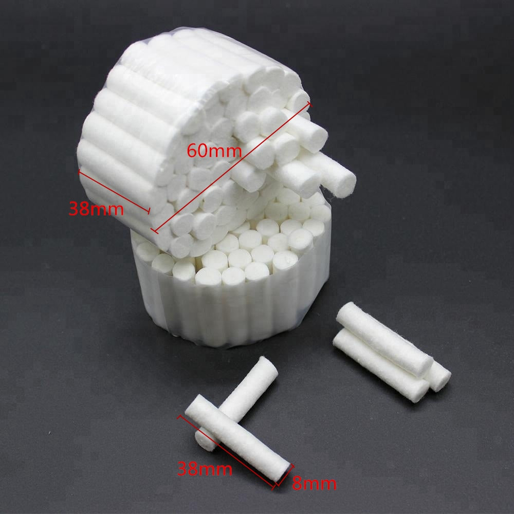 50pcs Dental Cotton Roll High Purity Medical Surgical Cotton Rolls