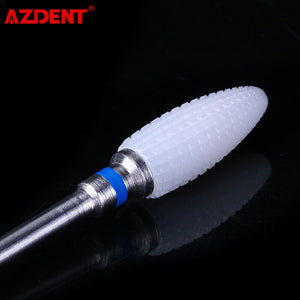Dental Zirconia Grinding Plisher Polishing Head Bullet Shape Zirconia Ceramic Spiral Cut Lab Burs