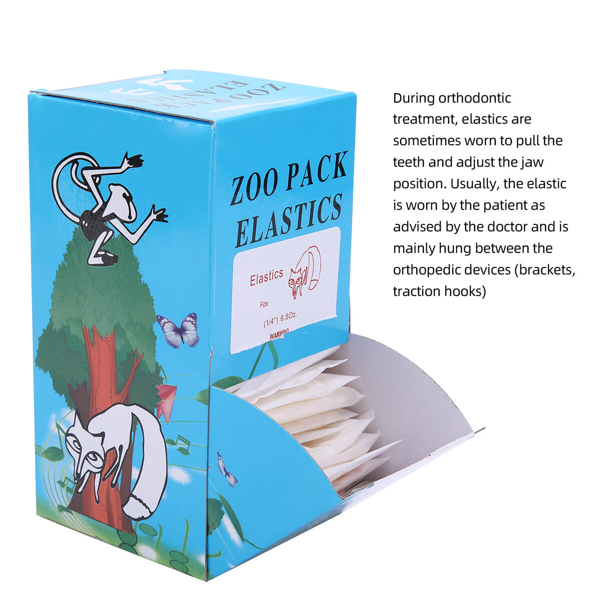 5000 Pcs/Box Dental Orthodontic Zoo Pack Elastics Rubber Bands ...