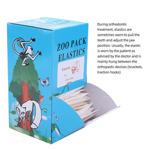 5000 Pcs/Box Dental Orthodontic Zoo Pack Elastics Rubber Bands
