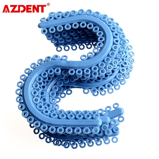 700PCS/Pack Dental Orthodontic Elastic Separator Ties Rings S type Split Tooth Rubber Bands Blue Color