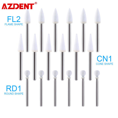 12Pcs/Box Flame White Stone Polishing FG Burs FL2 Abrasion Point Bur Fit High Speed Handpiece 1.6mm