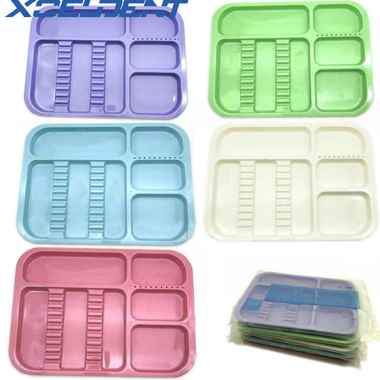 High Quality Plastic Dental Tray Split Segregated Placed Trays 135 Degree Autoclavable Storage Clinic Lab Equipment