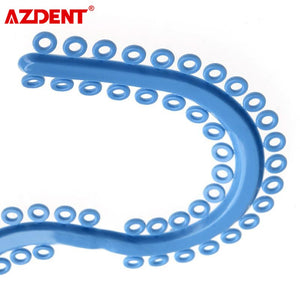 700PCS/Pack Dental Orthodontic Elastic Separator Ties Rings S type Split Tooth Rubber Bands Blue Color