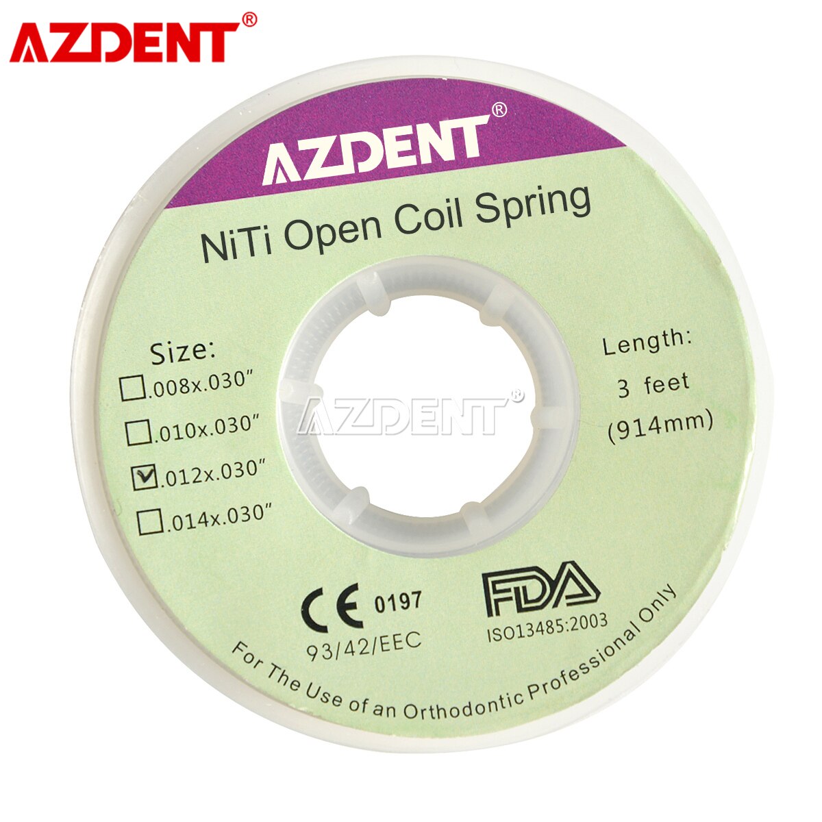 2 Rolls Dental Orthodontic Niti Open Coil Springs Dia .012/010 inch 914mm 1 Piece/Roll
