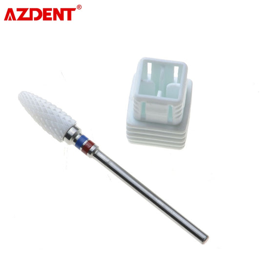 Dental Zirconia Grinding Plisher Polishing Head Bullet Shape Zirconia Ceramic Spiral Cut Lab Burs