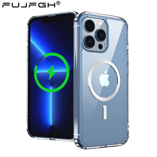 Original Magsafe Magnetic Wireless Charging Case For iPhone 12 11 13 Pro MAX Mini XR X XS MAX 7 8 Plus SE2 Shockproof Cover