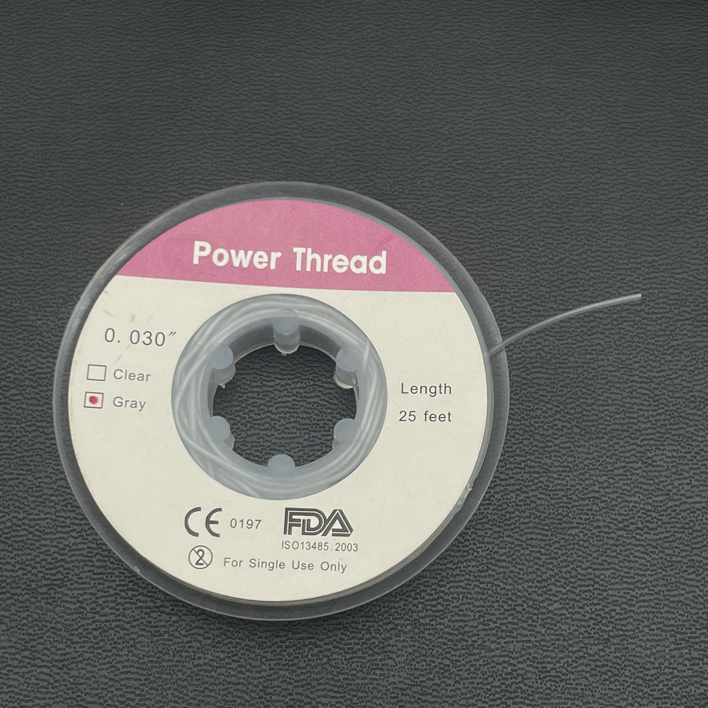 25feet/roll Dental Orthodontic Elastic Power Solid Thread Dental Power Thread 0.030 Dentist Tool - Zing String