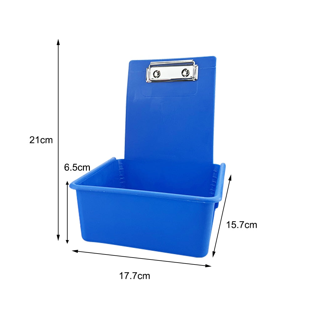 Dental Lab Work Pans Durable Work Tray Box Storage Case With Metal Clip Holder for Dental Laboratory Clinic Dentist Tools