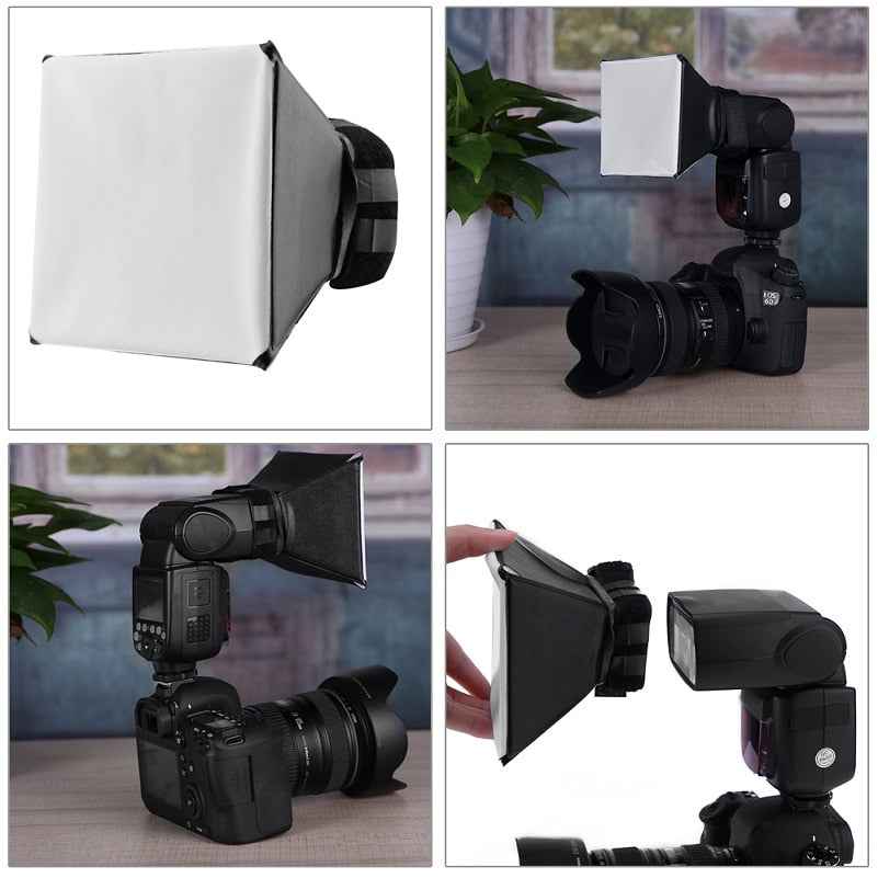 Silver Reflector Flash Diffuser Softbox Professional Mini Photo ...