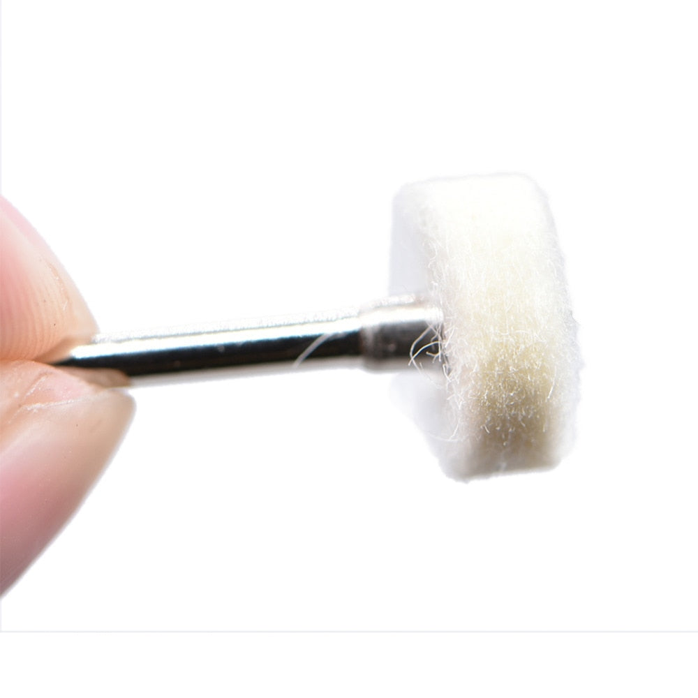 10Pcs Dental Polishing Wheel Wool Cotton Prophy Brushes