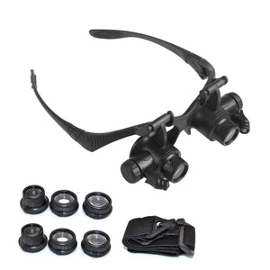 Magnifying Eyeglasses Lights - Adjustable 2 Lens Loupe Led Light