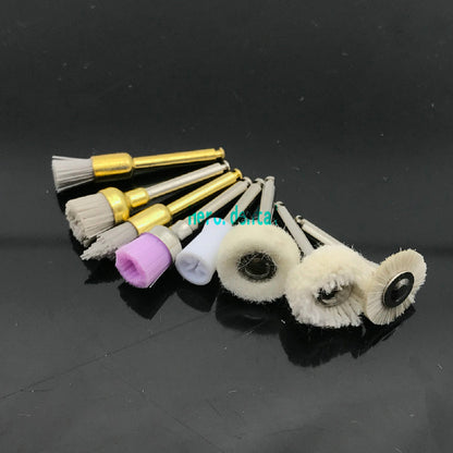 Polishing brushes - For Low Speed Hand Piece, Silicon Carbide Alumina, White Wool , Nylon brush