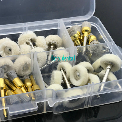 Polishing brushes - For Low Speed Hand Piece, Silicon Carbide Alumina, White Wool , Nylon brush