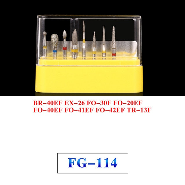 10-Pack Of #3099 FG Diamond Dental Burs - Cylinder Shape, Standard Grit, High Speed
