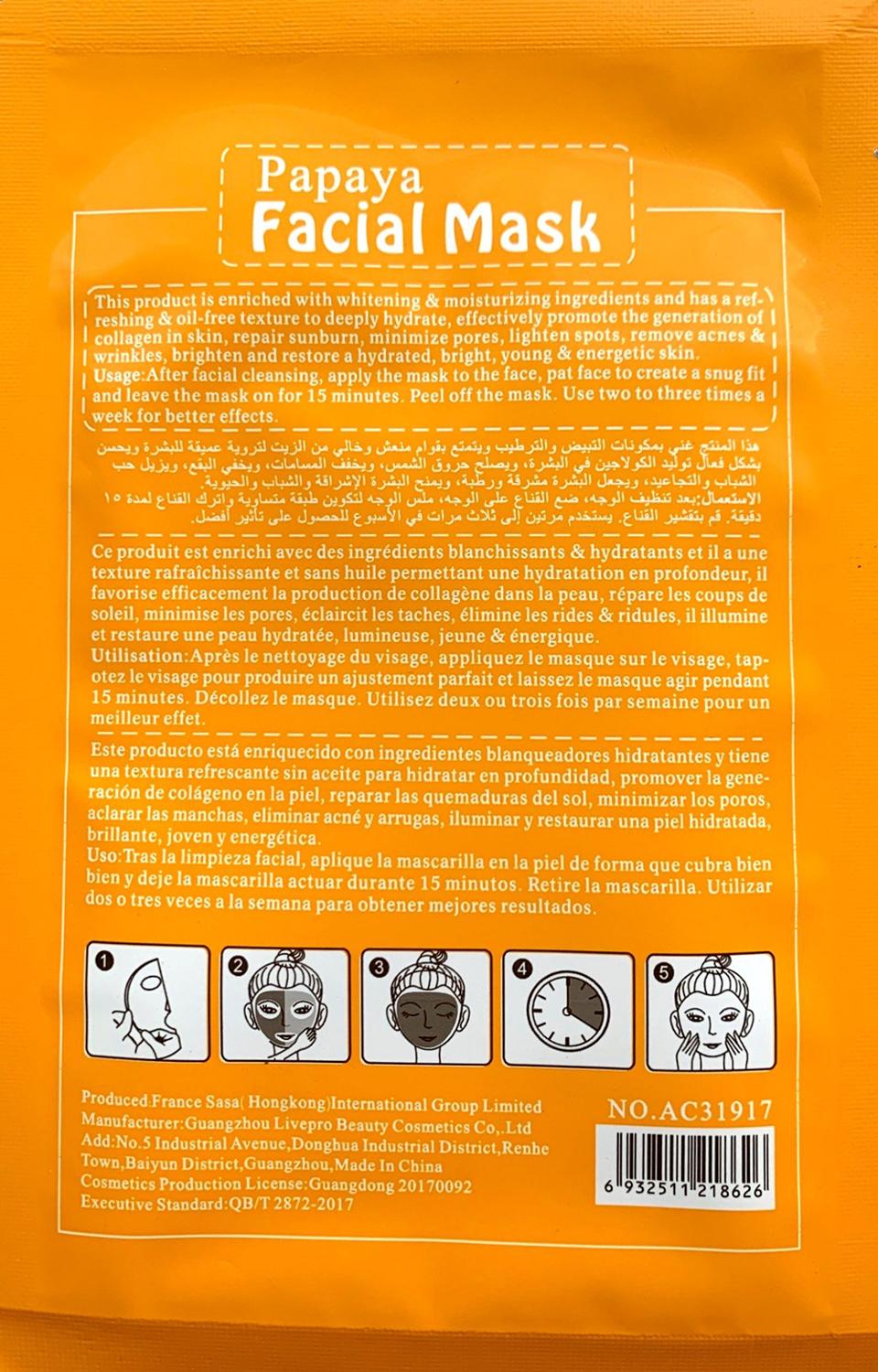 Papaya Extract Face Mask