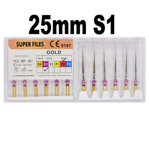 25mm nickel titainium Dental root canal file gold