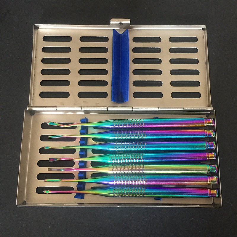 7Pcs Titanium alloy elevator Import extraction minimally elevator extraction knife dental implant