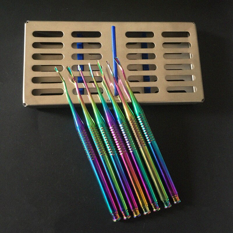 7Pcs Titanium alloy elevator Import extraction minimally elevator extraction knife dental implant