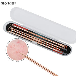 Rose Gold 4pcs/set Blackhead Comedone Acne Pimple Belmish Extractor / Blackhead Remover FREE GLOBAL DELIVERY